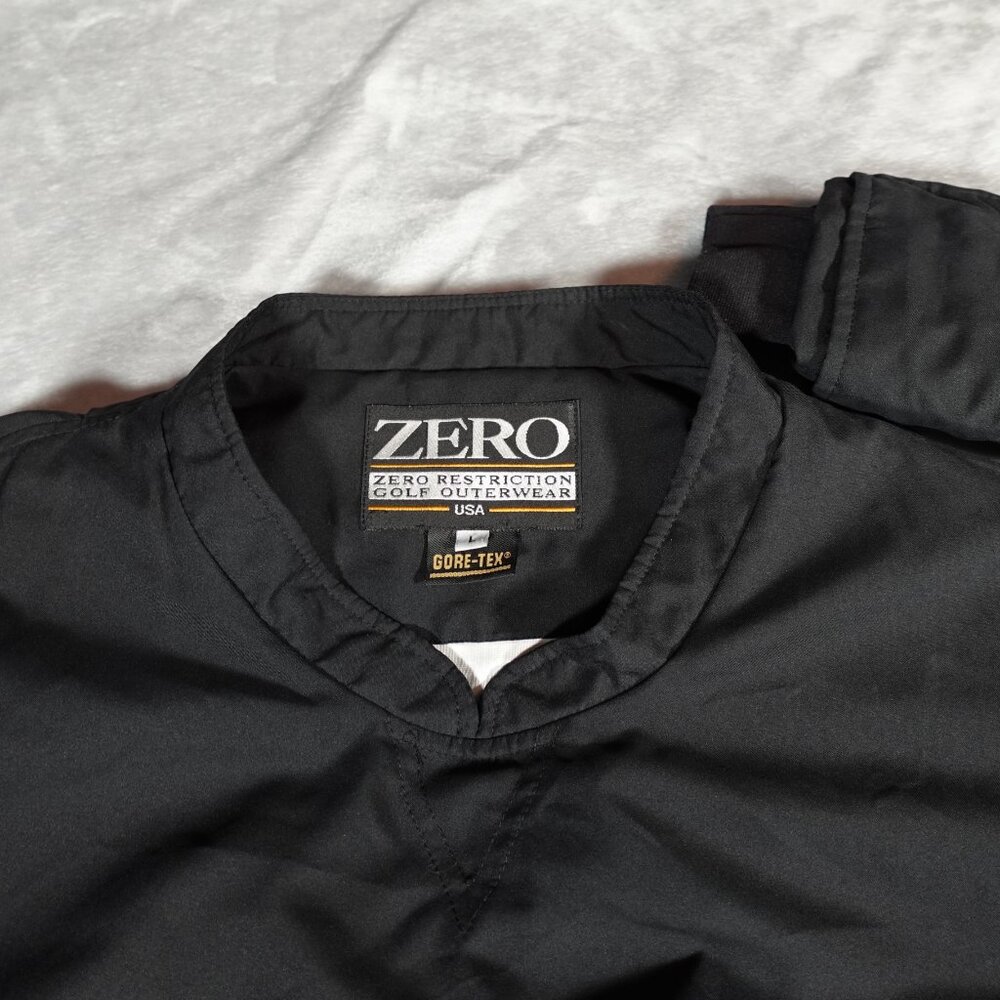 Vintage Zero Restriction Gore Tex Pullover Mens Large Golf Outdoors Black - Picture 8 of 15